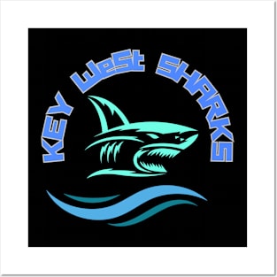 Key west  sharks Posters and Art